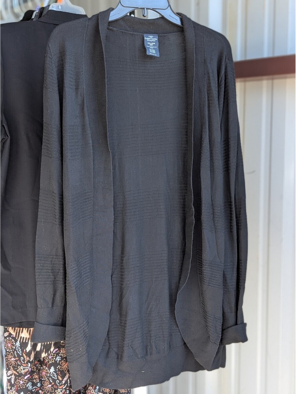 Faded Glory dark open front cardigan